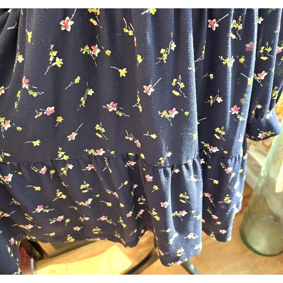 Lauren Ralph Lauren Dress Womens 16 Floral Long Sleeve Tiered Boho Midi - Picture 4 of 10